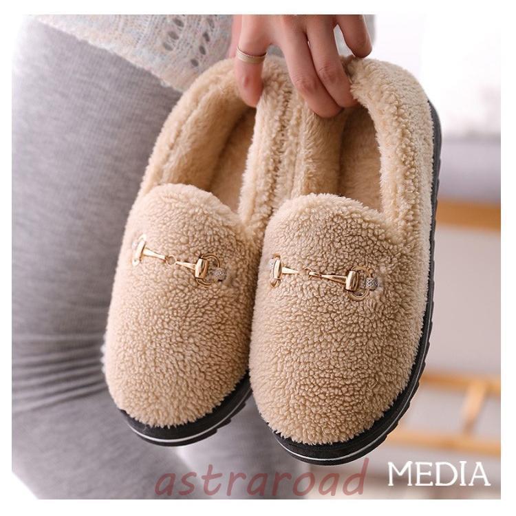 スリッパ レディース ルームシューズ 起毛 冬 あったか 大きめ もこもこ 室内履き 厚底 防寒 保温 シューズ 滑り止め コンフォート | ブランド登録なし | 02