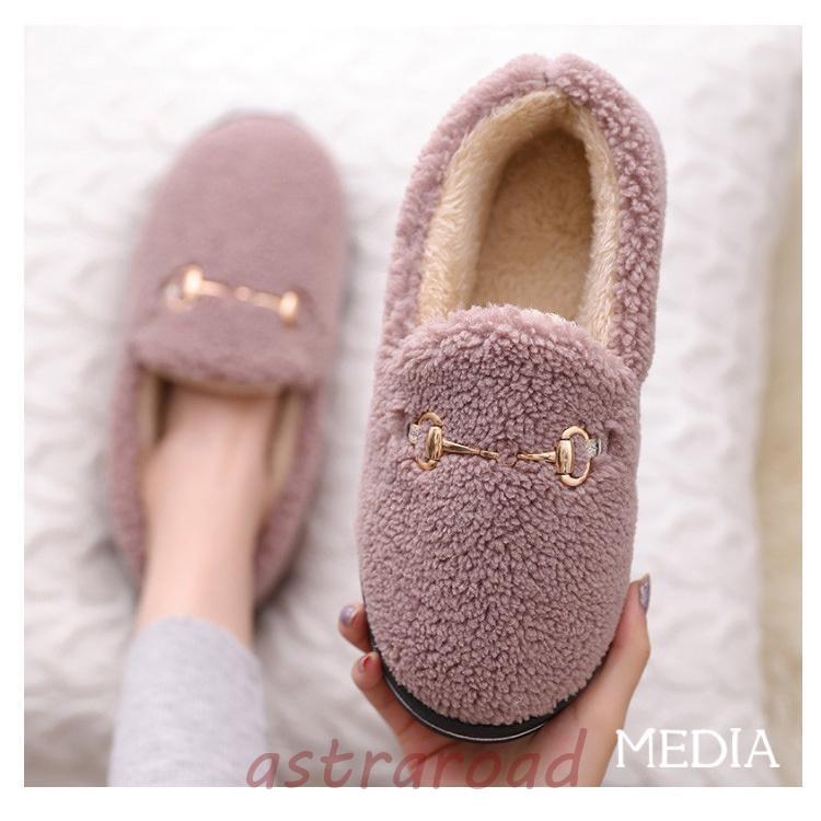 スリッパ レディース ルームシューズ 起毛 冬 あったか 大きめ もこもこ 室内履き 厚底 防寒 保温 シューズ 滑り止め コンフォート | ブランド登録なし | 04