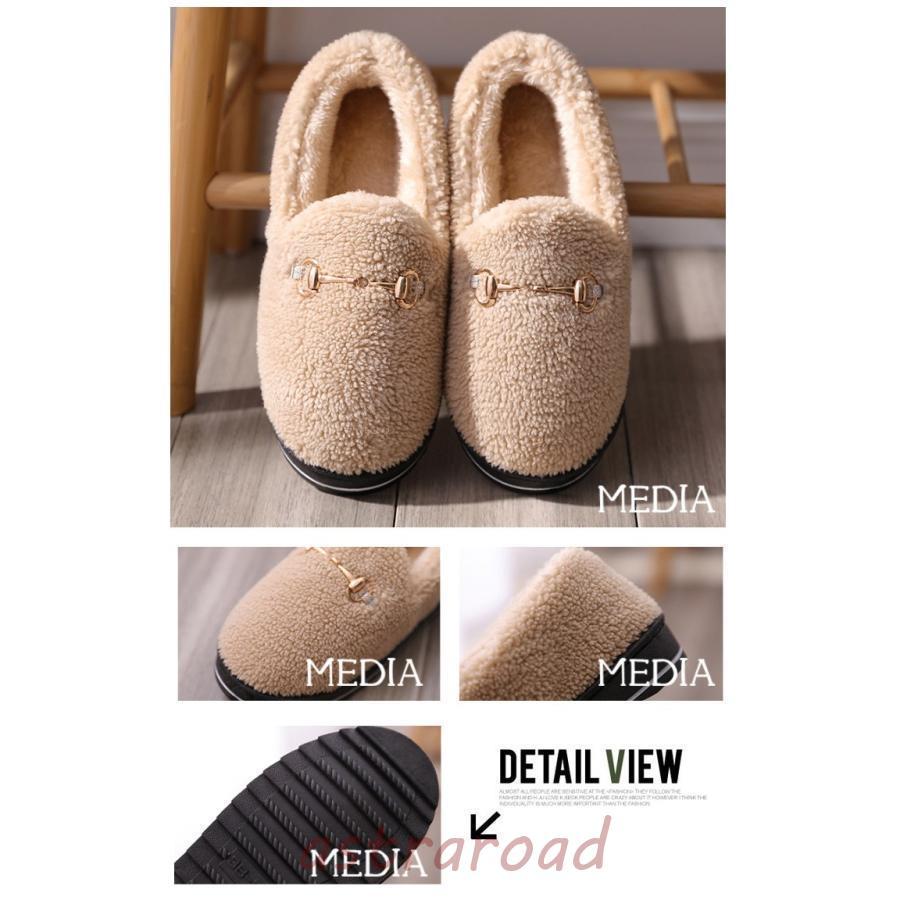 スリッパ レディース ルームシューズ 起毛 冬 あったか 大きめ もこもこ 室内履き 厚底 防寒 保温 シューズ 滑り止め コンフォート | ブランド登録なし | 08