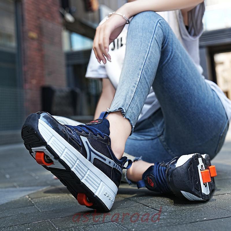 ローラーシューズ ローラースケート 2輪式 キッズ 大人 メンズ 靴