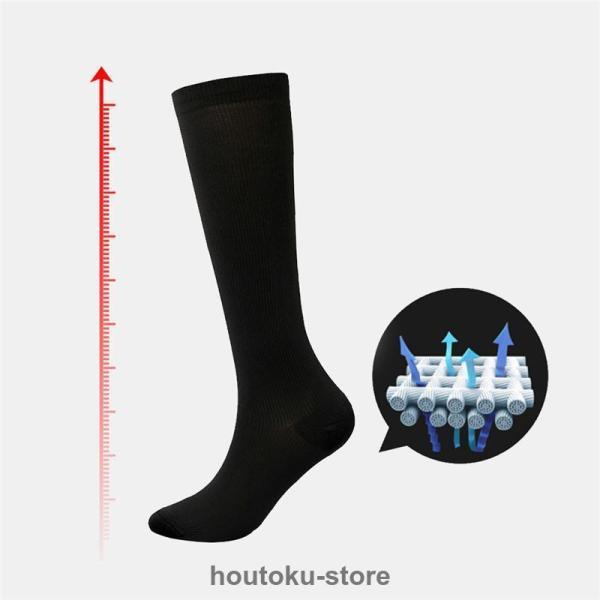 着圧ソックス  弾性ストッキング ふくらはぎサポーター ファスナー メンズ 寝るとき 靴下 立ち仕事 レディース ハイソックス むくみ | ブランド登録なし | 11