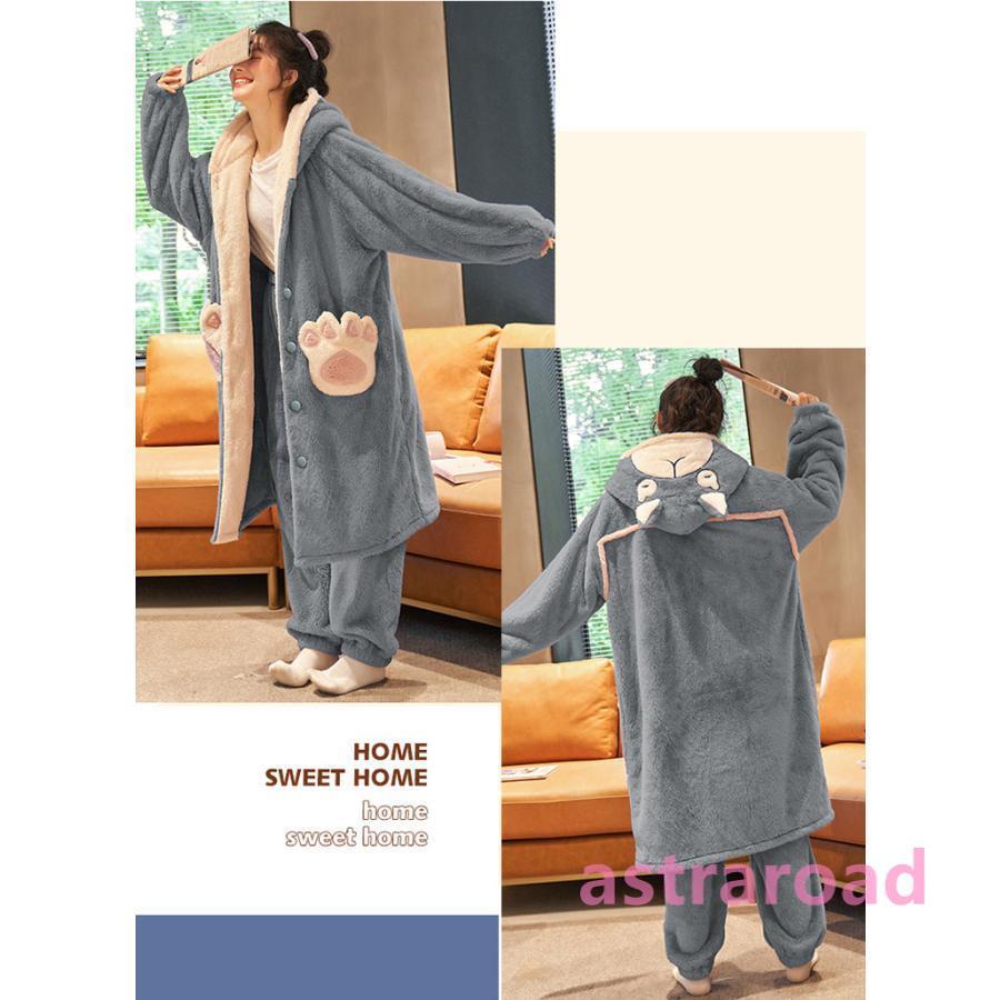 ペアパジャマ カップル 冬 もこもこ レディースパジャマ メンズ