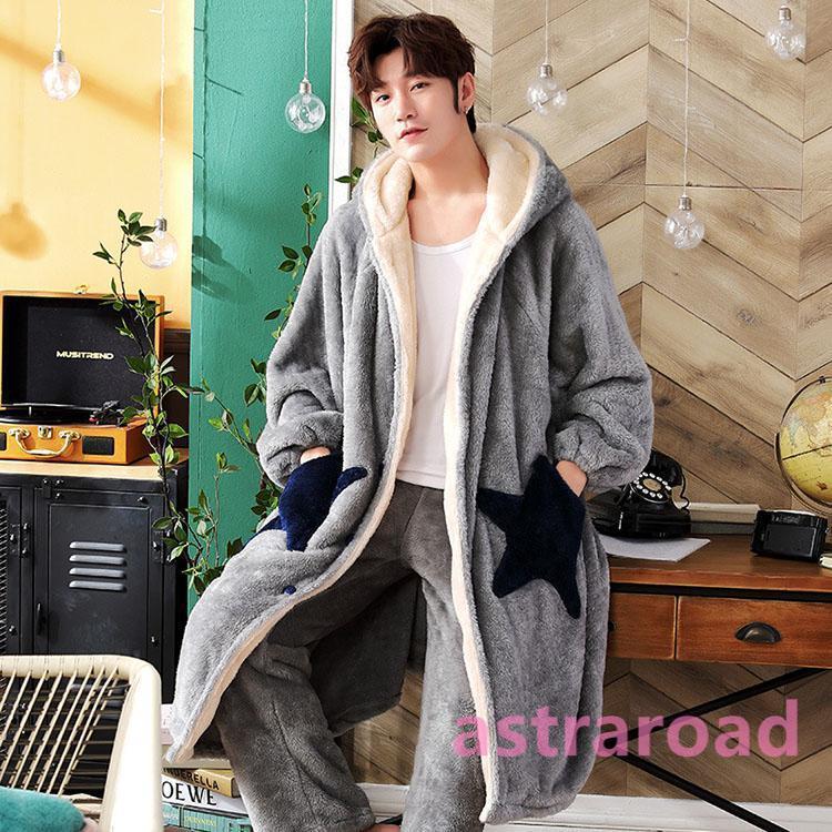 ペアパジャマ カップル 冬 もこもこ レディースパジャマ メンズ