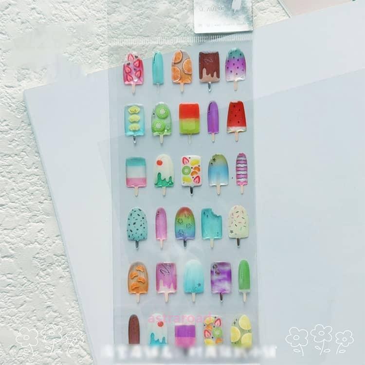 ぷっくり立体シール60枚セット 数量限定 シール帳バインダー
