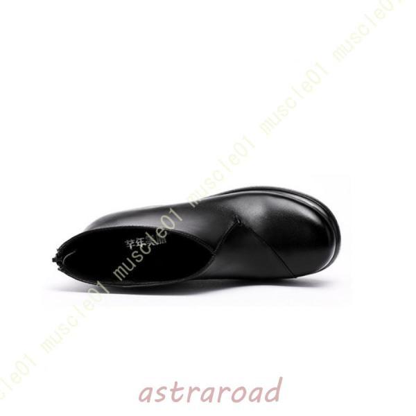 レディース ショートブーツ ハイヒール 身長アップ 厚底ブーツ