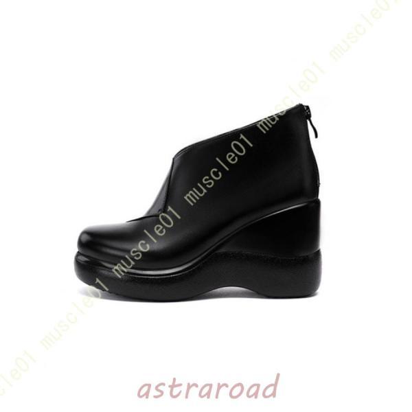 レディース ショートブーツ ハイヒール 身長アップ 厚底ブーツ