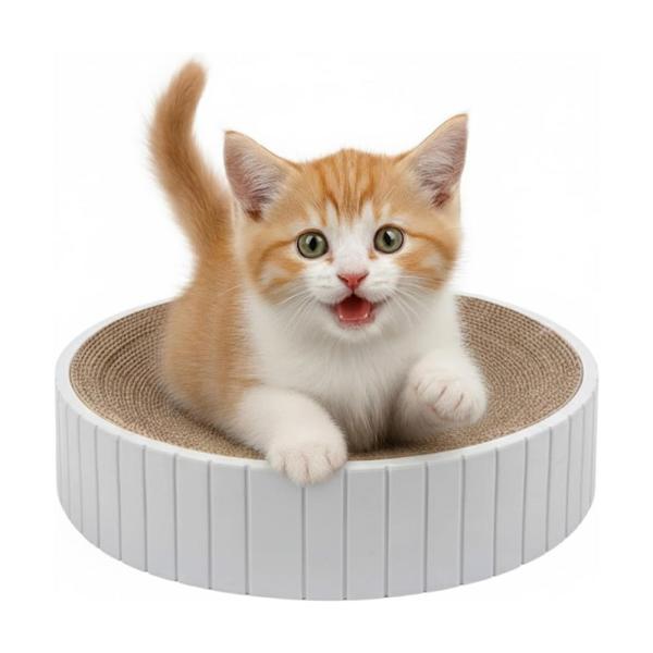 猫爪研ぎ 猫爪とぎ 猫つめとぎ ダンボール 丸形 本体水洗い可 両面使用