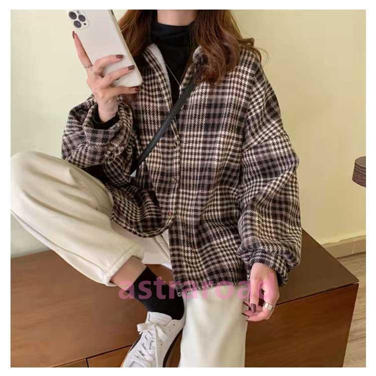 ネルシャツ 厚手 チェックシャツ 裏ボア 長袖シャツ レディース ボア