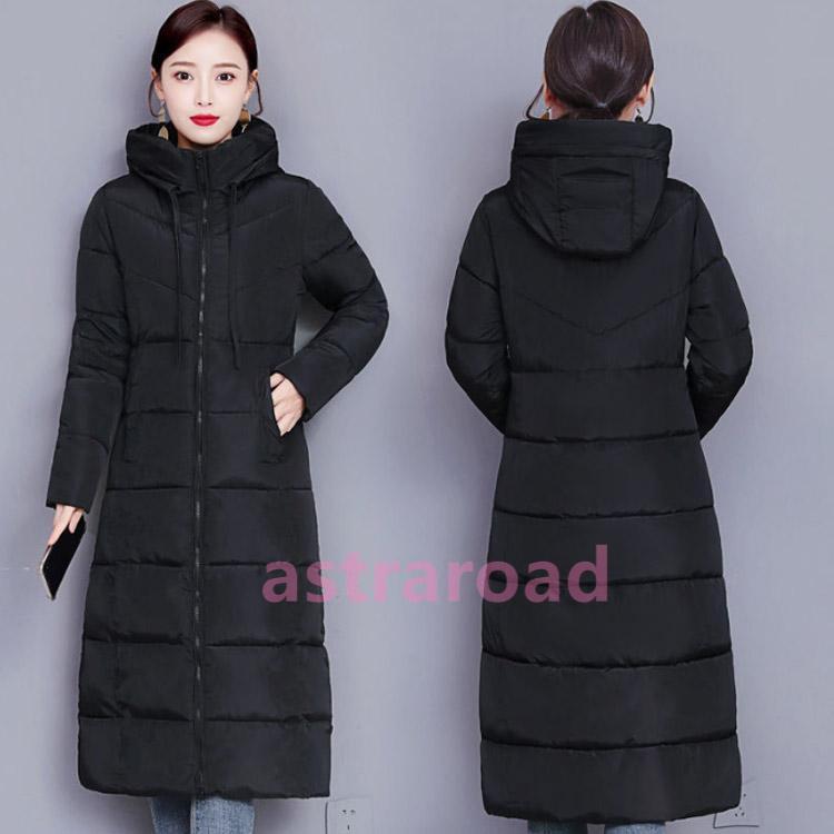 ロングコート 厚手 ベンチコート 膝下 ダウンコート 中綿 レディース