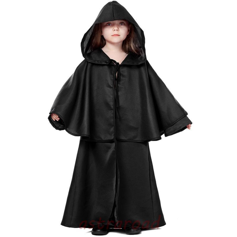 ハロウィン キッズ 子供服 神父 マント フード付きデビル ホラー 怖い