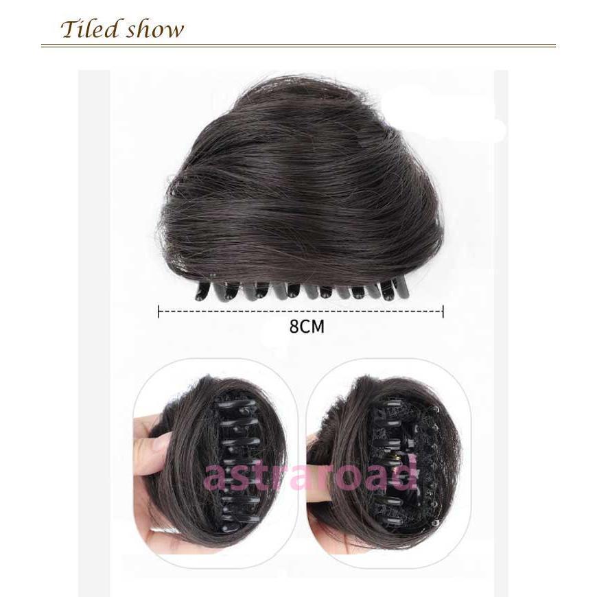 お団子 ウィッグ 2個セット つけ毛 クリップ式 簡単装着 ツインテール