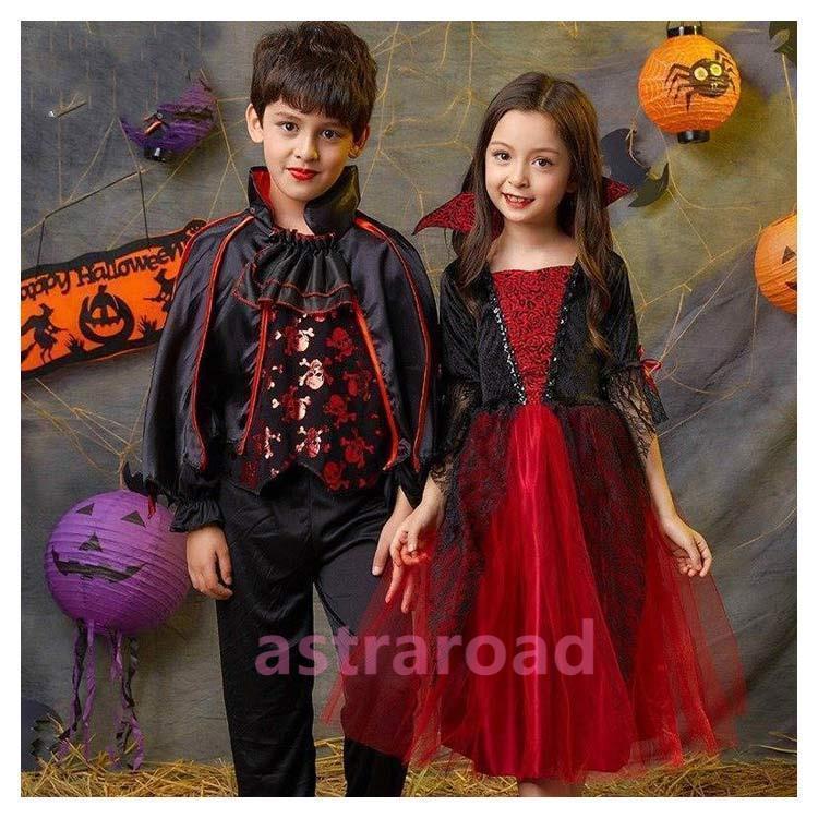衣装 子供  コスプレ 髪飾り付き こども 魔女 ワンピース バンパイア  衣装 子供 コスプレ コスチューム トップス ズボン |  | 16