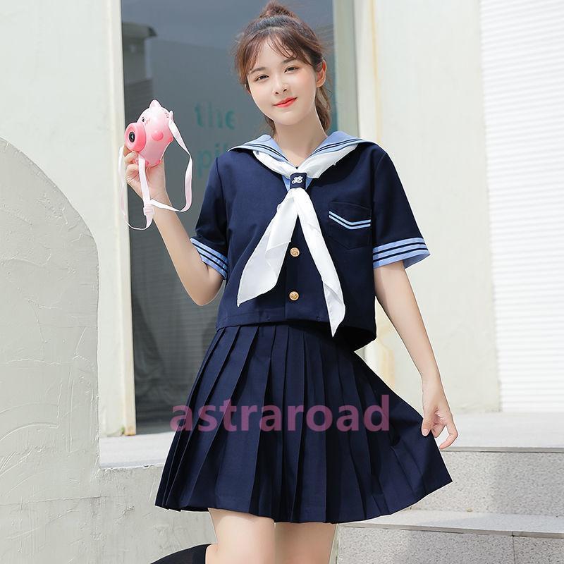 爆買 半袖/長袖 セーラー服 制服 3点セット コスプレ 上下セット 衣装