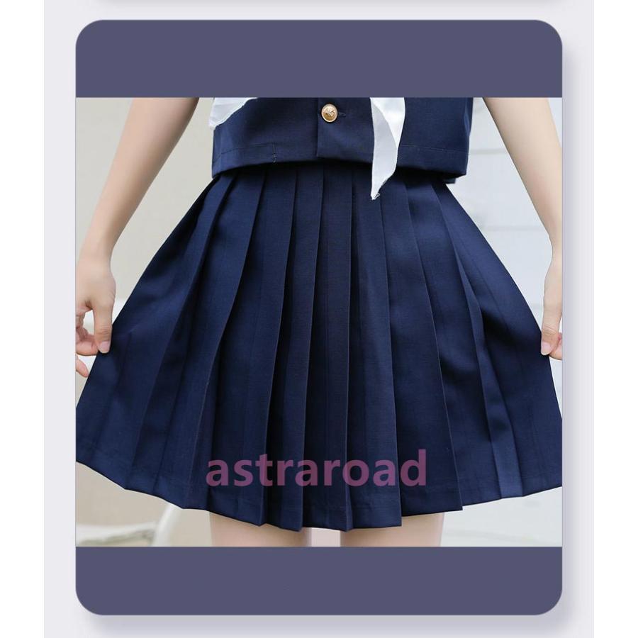 爆買 半袖/長袖 セーラー服 制服 3点セット コスプレ 上下セット 衣装