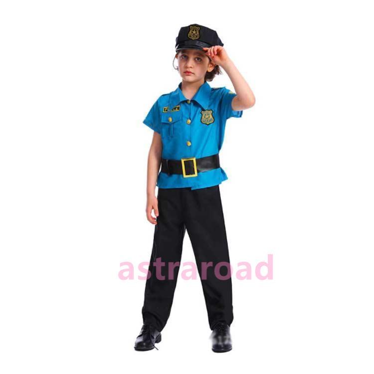 警察官 衣装 子供 キッズ コスチューム 仮装 5点セット 男の子 女の子