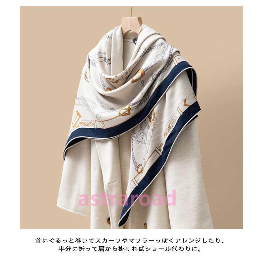 春夏 レディース 大人 ストール スカーフ 130×130cm おしゃれ ペイズリ