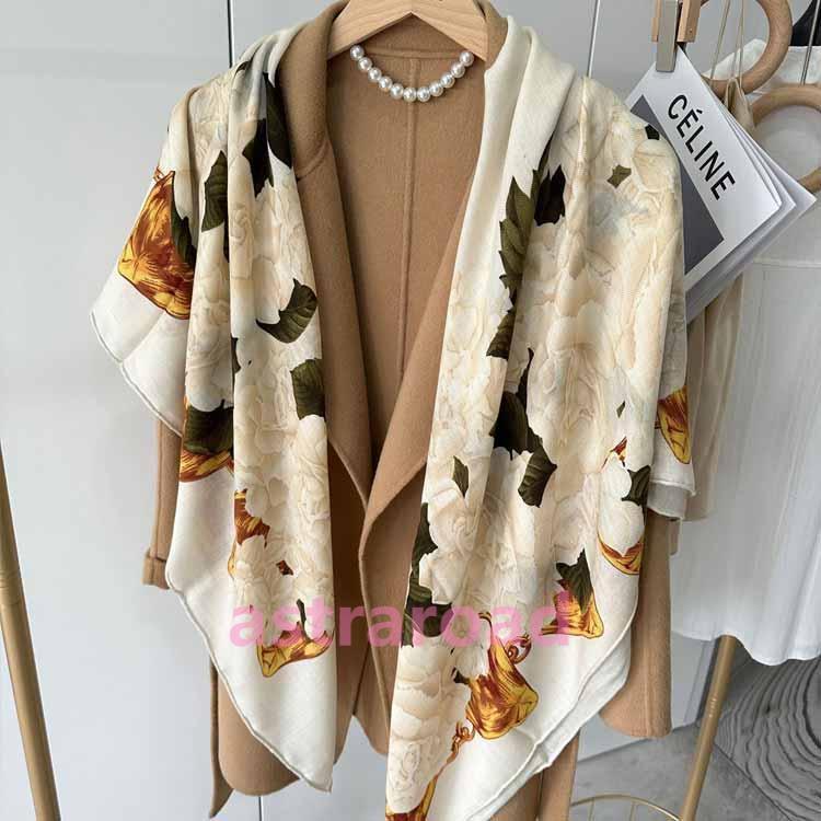 春夏 レディース 大人 ストール スカーフ 130×130cm おしゃれ ペイズリ