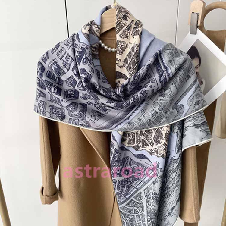 春夏 レディース 大人 ストール スカーフ 130×130cm おしゃれ ペイズリ