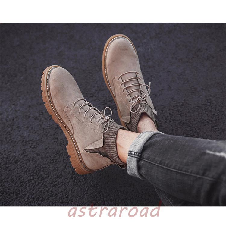 メンズ ショートブーツ ブーツ ワークブーツ 靴 裏起毛 男女兼用