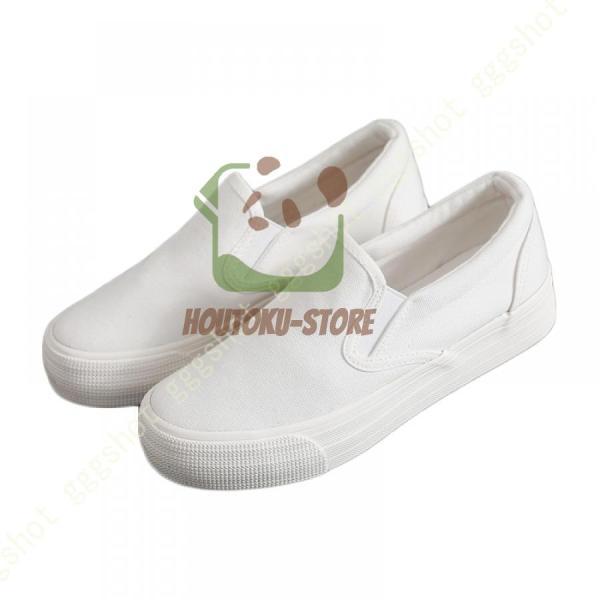 無地 可愛い スリッポン レディース 刺繍 キャンバス 紐なし