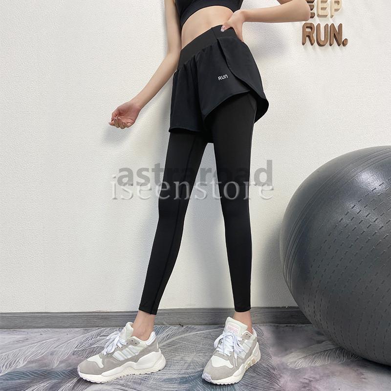 ヨガウェア ショートパンツ付きレギンス 一体型 レディース ハイ