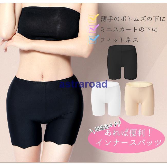 サラッと素材 涼感 ショートレギンス ハーフレギンス スパッツ ひんやり ムレ対策 夏用 インナーパンツ アンダーパンツ ハーフ インナー 夏 | ブランド登録なし | 01