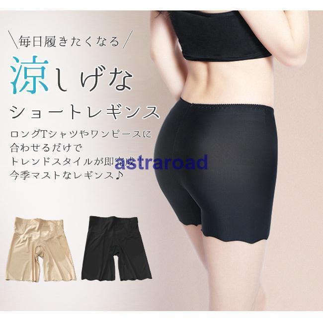 サラッと素材 涼感 ショートレギンス ハーフレギンス スパッツ ひんやり ムレ対策 夏用 インナーパンツ アンダーパンツ ハーフ インナー 夏 | ブランド登録なし | 04