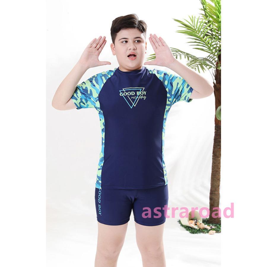 男の子 水着 ジュニア ぽっちゃりの子 大きいサイズあり キッズ セパレート 上下セット 水着 半袖 ボーイズ 子供 ショートパンツ ゆったり 露出控えめ プール |  | 13
