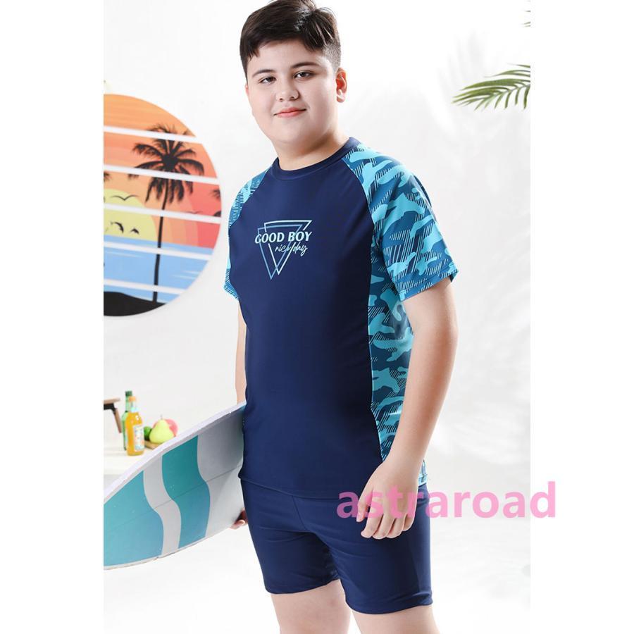 男の子 水着 ジュニア ぽっちゃりの子 大きいサイズあり キッズ セパレート 上下セット 水着 半袖 ボーイズ 子供 ショートパンツ ゆったり 露出控えめ プール |  | 14