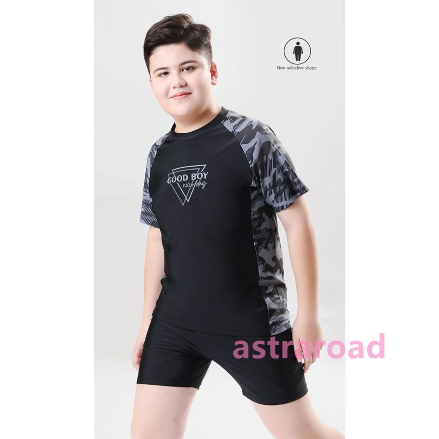 男の子 水着 ジュニア ぽっちゃりの子 大きいサイズあり キッズ セパレート 上下セット 水着 半袖 ボーイズ 子供 ショートパンツ ゆったり 露出控えめ プール |  | 05