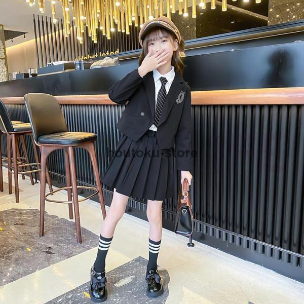 卒業式 小学校 女子 制服 卒服 5点セット 女の子 袴大学 チェック柄 無地 お受験 プリーツスカート スカート発表会 無地 スカート 成人式入学式 中学生 高校生の画像