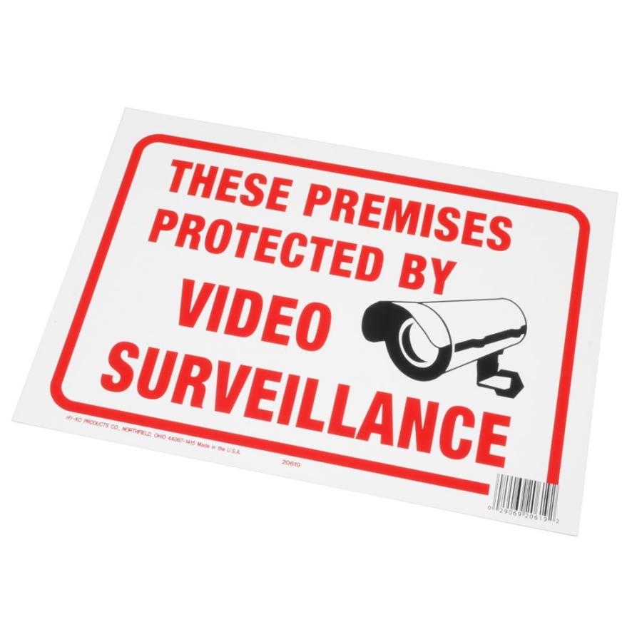 AP PROTECTED BY VIDEO SURVEILLANCE プラスチック看板 英語看板 監視カメラ有り サイン 贈物 日本製 アストロプロダクツ アメリカン プレート パネル