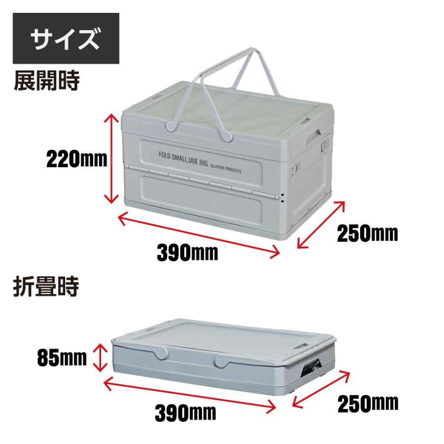 アストロプロダクツ（ASTROPRODUCTS） 折畳プラスチックコンテナ 14L