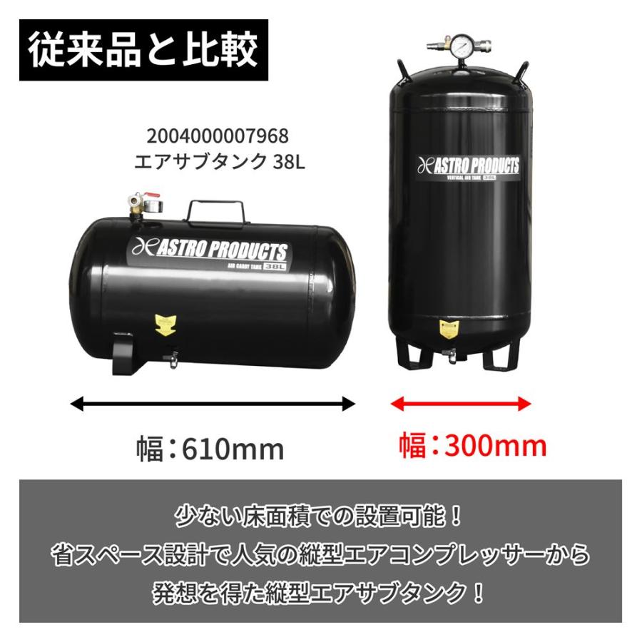 アストロプロダクツ AP 縦型エアサブタンク 38L : アストロ アストロプロダクツ AP 縦型エアサブタンク 38L : アストロ