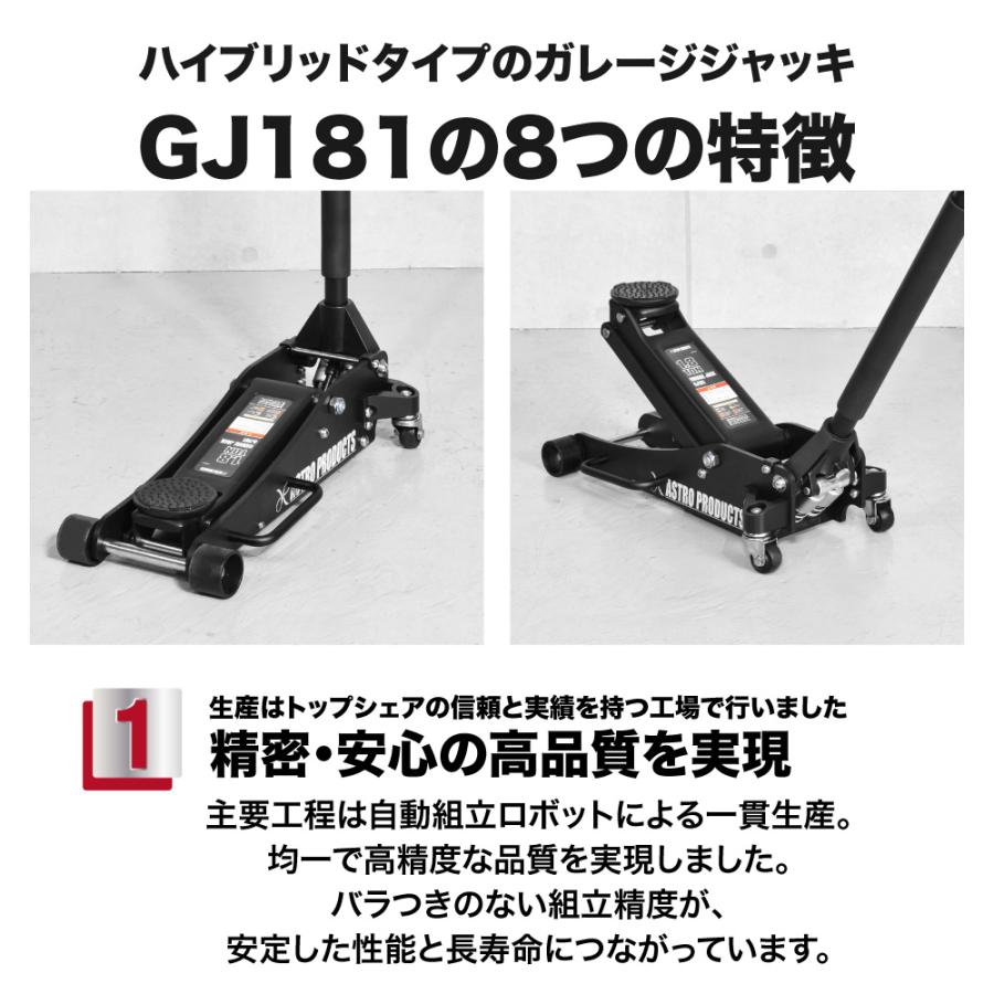 アストロプロダクツ（ASTROPRODUCTS） 1.8TON ガレージジャッキ GJ181 