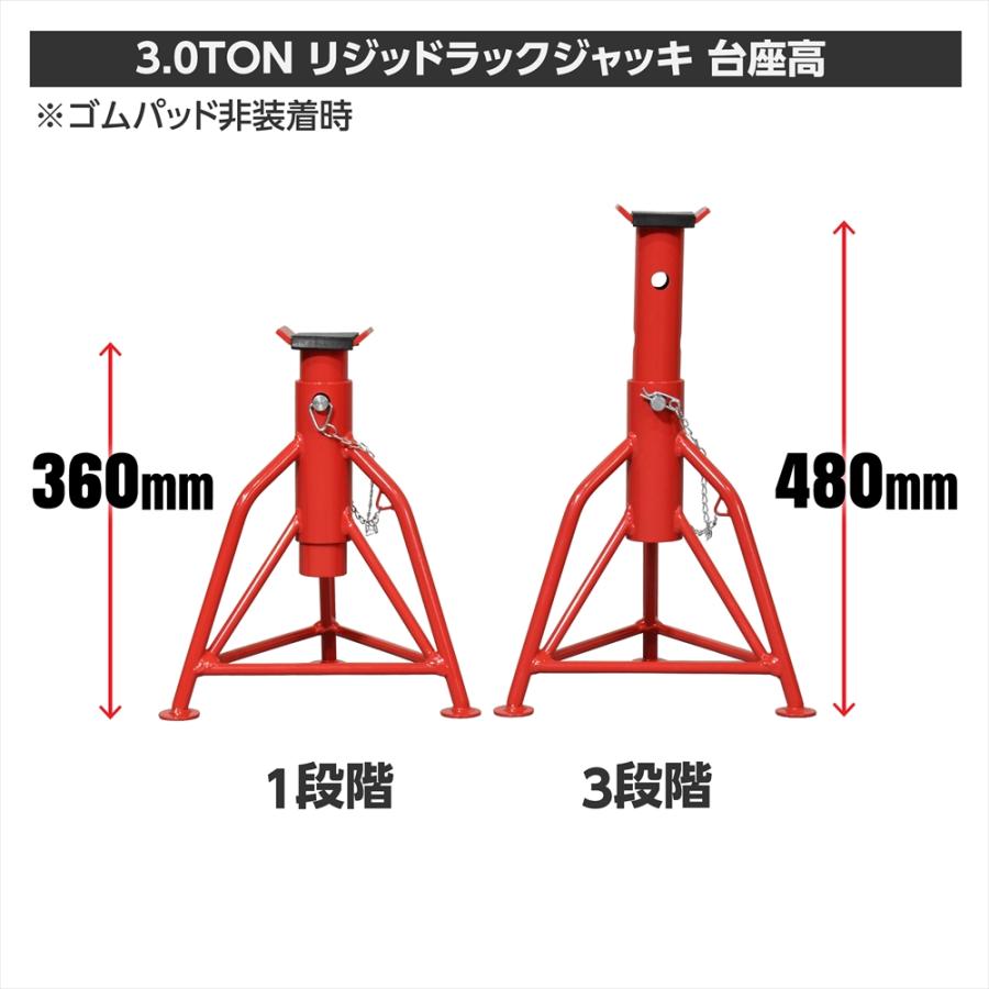 アストロプロダクツ（ASTROPRODUCTS） ジャッキスタンド 3t ウマ うま 