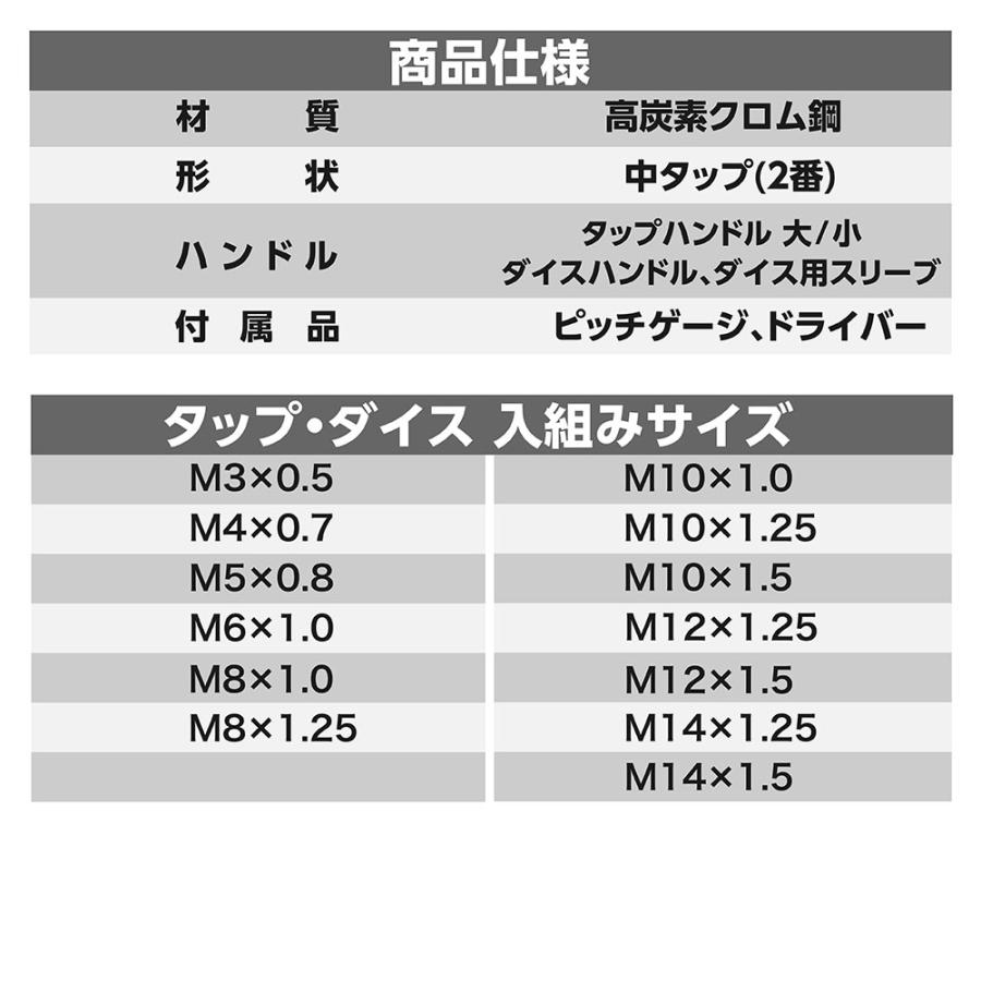 アストロプロダクツ（ASTROPRODUCTS） タップダイスセット ミリ (32点