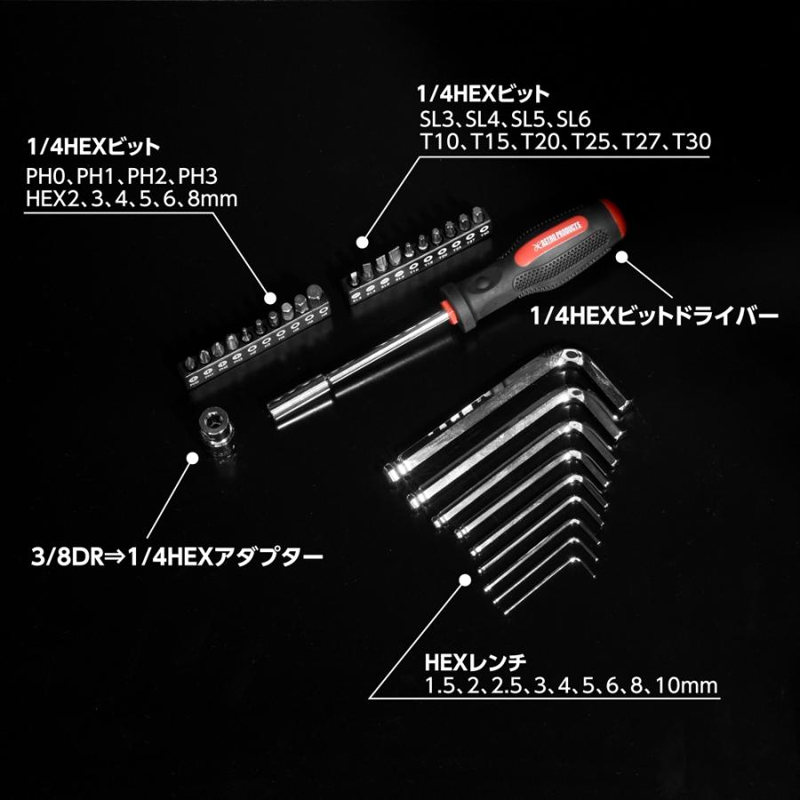アストロプロダクツ（ASTROPRODUCTS） ツールセット 74点組 レッド