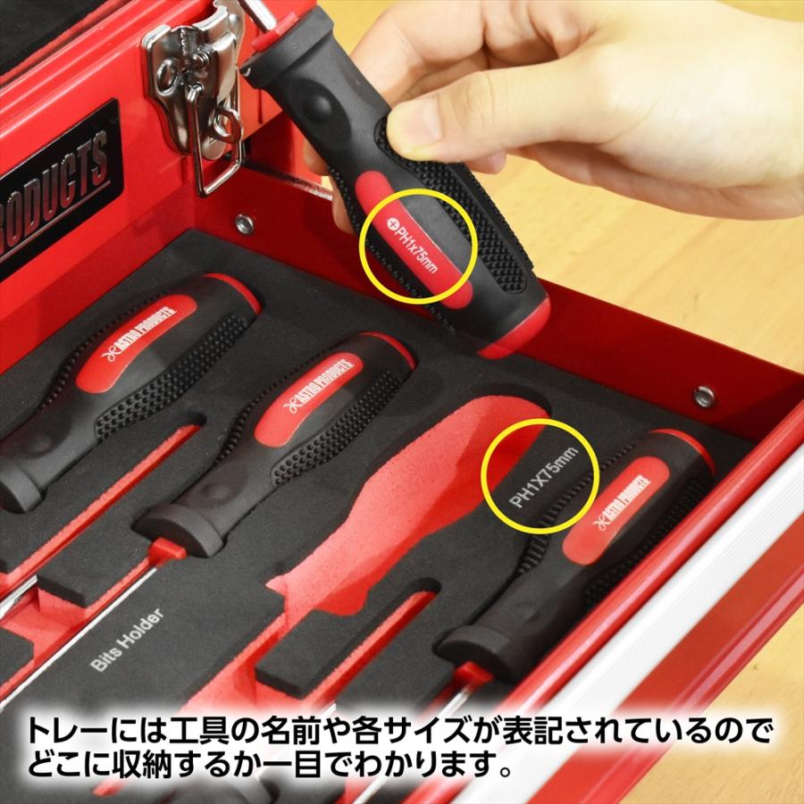 アストロプロダクツ（ASTROPRODUCTS） ツールセット 74点組 レッド