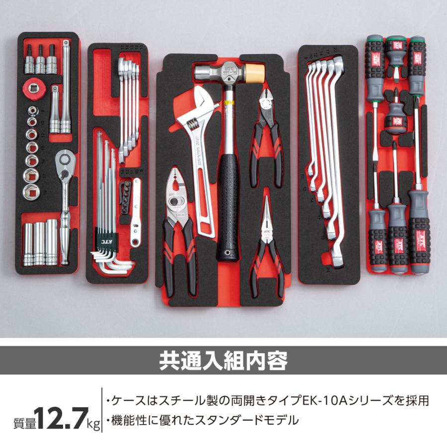 KTC 工具セット SK35626WZSBL 3/8DR 両開きメタルケースセット[56点