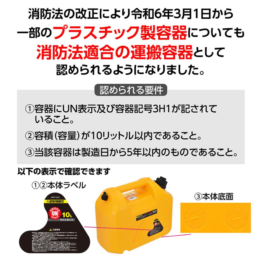 アストロプロダクツ（ASTROPRODUCTS） プラスチック ガソリン携行缶 5L