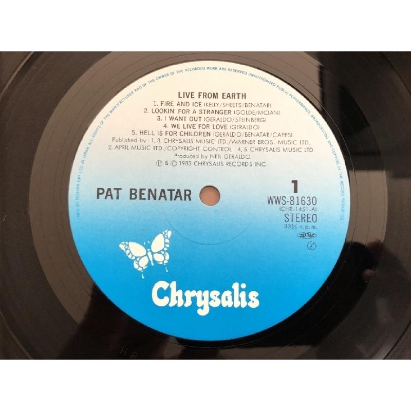 美盤 1983年 国内盤 Pat Benater LPレコード ライヴ・フロム・アース 