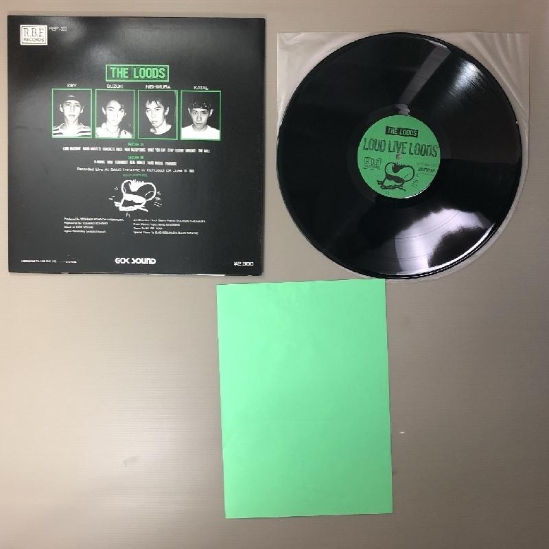 THE LOODS LOUD LIVE LOODS LP 日本パンク ライブ 美盤 良ジャケ 1986年 ルーズ Loods LPレコード ラウド・ライヴ Loud