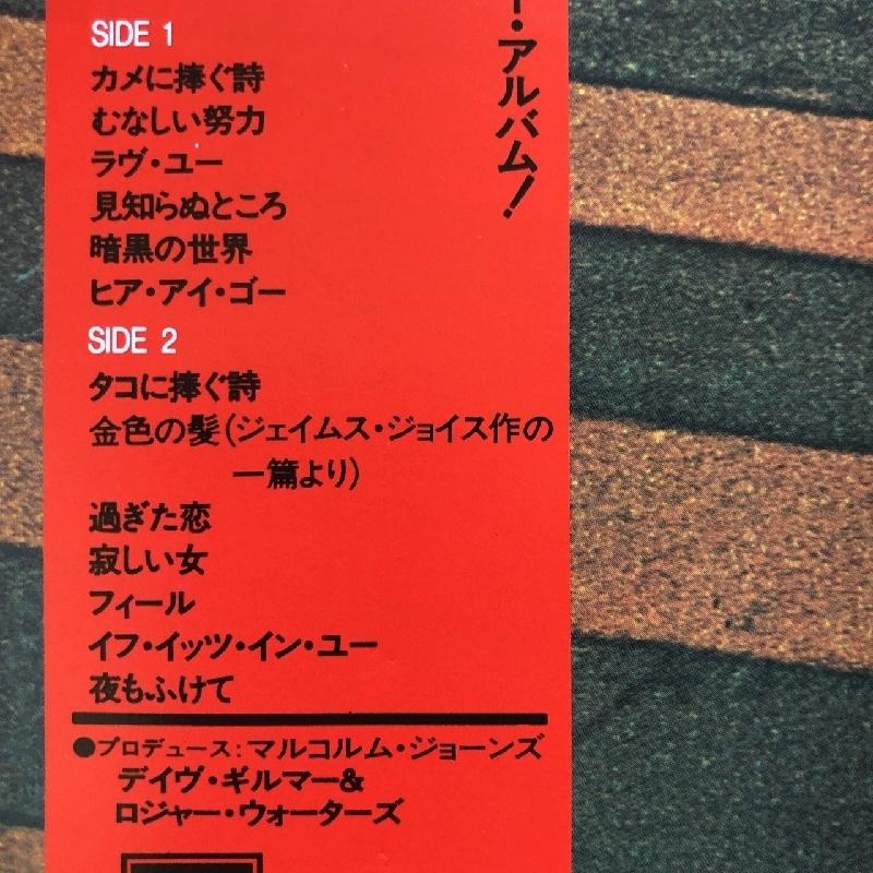 美盤 美ジャケ シド・バレット Syd Barrett 1982年 LPレコード 帽子が