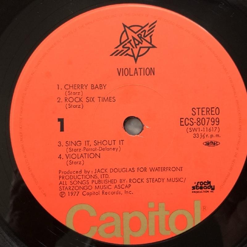 美盤 スターズ Starz 1977年 LPレコード 灼熱の砂漠 Violation 名盤