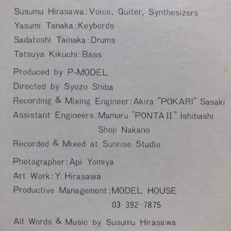 レア物 Pモデル P-Model 1982年 LPレコード パースペクティブ
