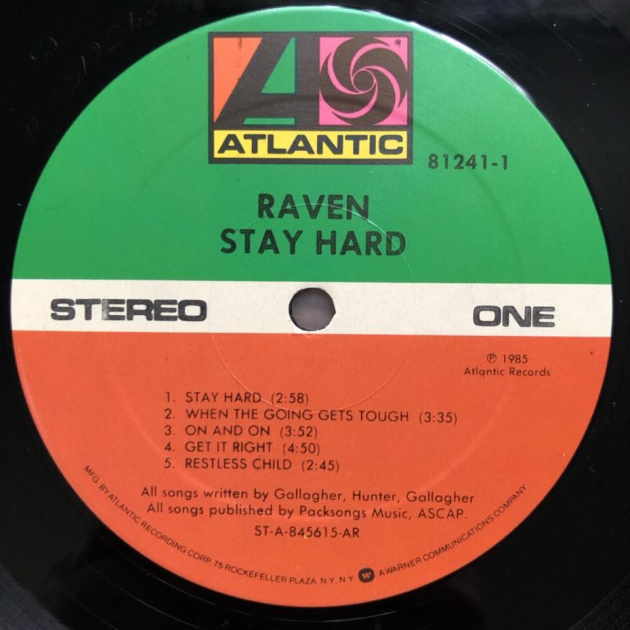 美盤 レイヴン Raven 1985年 LPレコード ステイ・ハード Stay Hard 