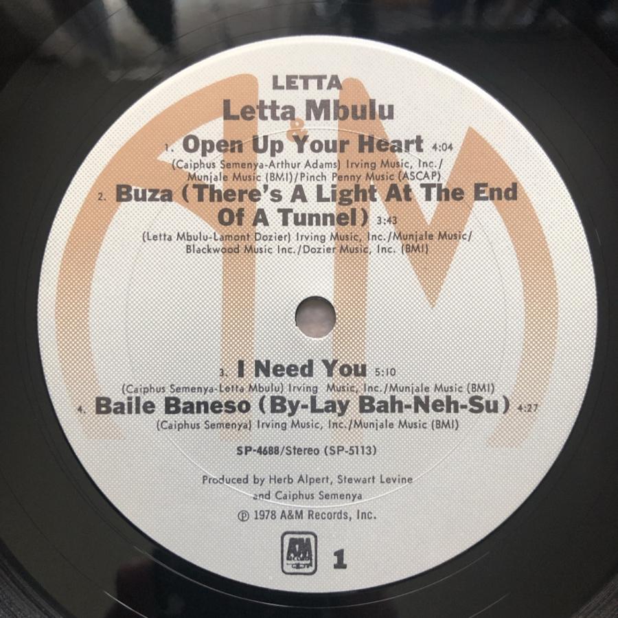 レッタ・ムブール Letta Mbulu 1978年 LPレコード レッタ 国内盤 Jazz  