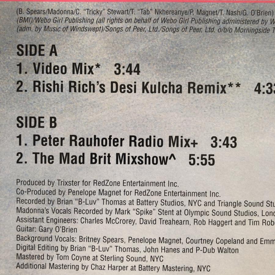 ブリトニー・スピアーズ Britney Spears 2003年 12インチEPレコード Me