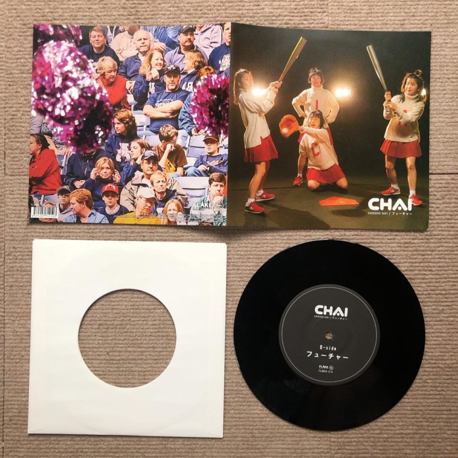 美盤 美ジャケ チャイ Chai 2019年 ７"EPレコード チューズ・ゴー！ Choose Go! 国内盤 Japanese electric pop｜astrotunes｜07